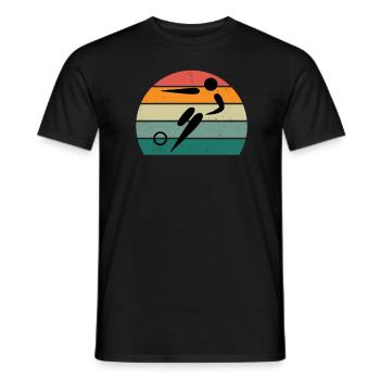 fußballerin ball spiel spieler spielerin fußball - Männer T-Shirt - Schwarz - Vorne - AI Model Male 178 light (178cm)
