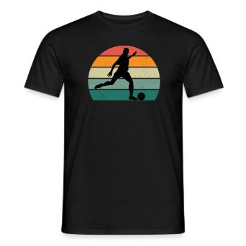 footballeur joueur de ballon joueur joueur de football - T-shirt homme - noir - Devant - AI Model Male 178 light (178cm)