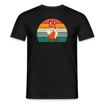 Foxes Fox family Stink like a fox smart - Men's T-Shirt - black - Front - AI Model Male 178 light (178cm)
