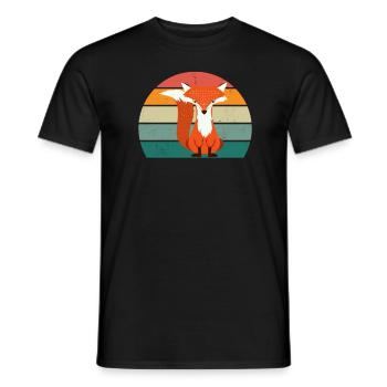 Foxes Fox family Stink like a fox smart - Men's T-Shirt - black - Front - AI Model Male 178 light (178cm)