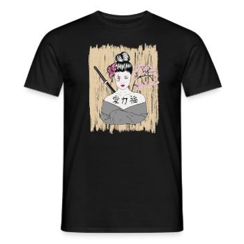 Démons Japonais Geisha Vintage - T-shirt homme - noir - Devant - AI Model Male 178 light (178cm)