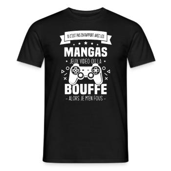 Si C'est Pas En Rapport Avec Les Mangas Jeux Vidéo - T-shirt homme - noir - Devant - AI Model Male 178 light (178cm)