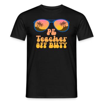 PE -Lehrer au�erhalb des Dienstes Retro Sommerpaus - Männer T-Shirt - Schwarz - Vorne - AI Model Male 178 light (178cm)
