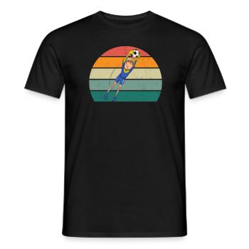 fußball ,fußballerin ball ,spiel ,spieler, spieler - Männer T-Shirt - Schwarz - Vorne - AI Model Male 178 light (178cm)