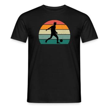 footballeur joueur de ballon joueur joueur de football - T-shirt homme - noir - Devant - AI Model Male 178 light (178cm)