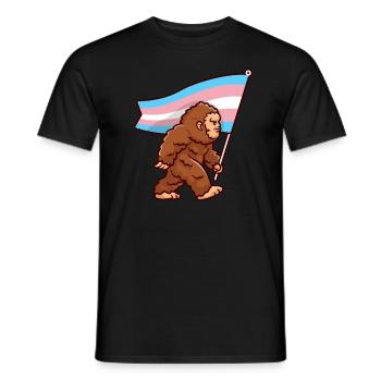 Bigfoot Transgender Pride Trans Flag Couleurs - T-shirt homme - noir - Devant - AI Model Male 178 light (178cm)