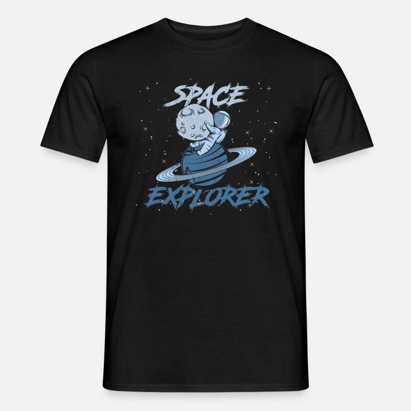 Astronaut Space Explorer - Männer T-Shirt - Schwarz