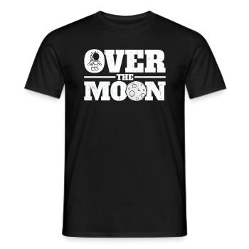 Astronaut Ober the Moon Planet Universum - Männer T-Shirt - Schwarz - Vorne - AI Model Male 178 light (178cm)