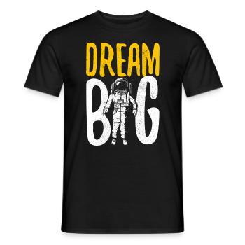 Astronaut Dream Big Planet Raumfahrer - Men's T-Shirt - black - Front - AI Model Male 178 light (178cm)