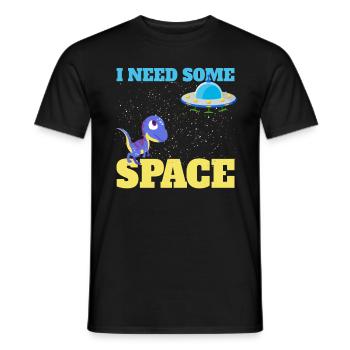 Astronauti need some Space - Men's T-Shirt - black - Front - AI Model Male 178 light (178cm)