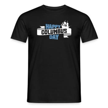 Columbus Day - Männer T-Shirt - Schwarz - Vorne - AI Model Male 178 light (178cm)