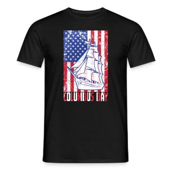 Columbus Day - Männer T-Shirt - Schwarz - Vorne - AI Model Male 178 light (178cm)