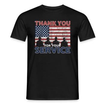 Veterans Day Vintage Memorial Day Freedom - Männer T-Shirt - Schwarz - Vorne - AI Model Male 178 light (178cm)