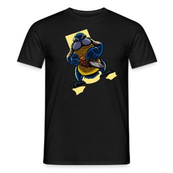 Monster Animals - Tronçonneuse Bleu - T-shirt homme - noir - Devant - AI Model Male 178 light (178cm)
