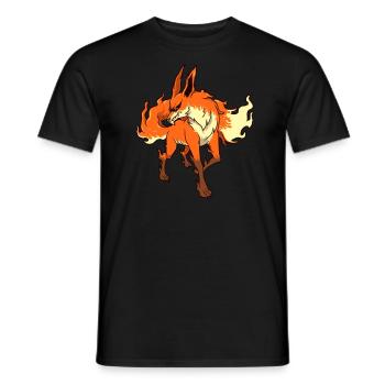 Monster Animals - Renard des flammes d’horreur - T-shirt homme - noir - Devant - AI Model Male 178 light (178cm)