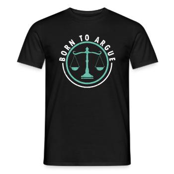Geboren um Anwalt zu sein - Männer T-Shirt - Schwarz - Vorne - AI Model Male 178 light (178cm)