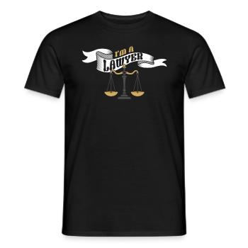 I am Lawyer Lawyer Legal Advice Law - Men's T-Shirt - black - Front - AI Model Male 178 light (178cm)