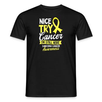 Sarcoma Cancer Nice Try Cancer - Men's T-Shirt - black - Front - AI Model Male 178 light (178cm)