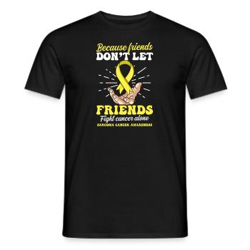 Sarcoma Cancer Don't Let Friends Fight Alone - Men's T-Shirt - black - Front - AI Model Male 178 light (178cm)