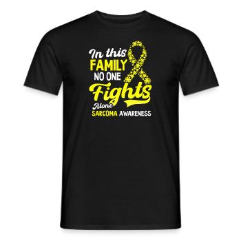 Sarcoma Cancer Not Fight Alone - Men's T-Shirt - black - Front - AI Model Male 178 light (178cm)