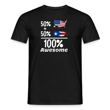 Portoricain traditionnel 50 America Rico 100 - T-shirt homme - noir - Devant - AI Model Male 178 light (178cm)