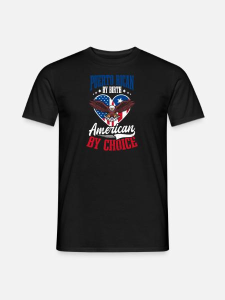 Traditioneller Puertoricaner von Geburt nach Wahl - Männer T-Shirt - Schwarz