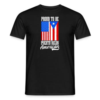 Traditional Puerto Rican Proud Puerto Rican - Men's T-Shirt - black - Front - AI Model Male 178 light (178cm)