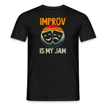 Improvisationstheater Vintage Improv - Männer T-Shirt - Schwarz - Vorne - AI Model Male 178 light (178cm)