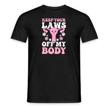 Roe v Wade Pro Choice Gardez vos lois hors de mon corps - T-shirt homme - noir - Devant - AI Model Male 178 light (178cm)