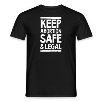Roe v Wade Pro Choice Halten Sie Abtreibung sicher und legal - Männer T-Shirt - Schwarz - Vorne - AI Model Male 178 light (178cm)
