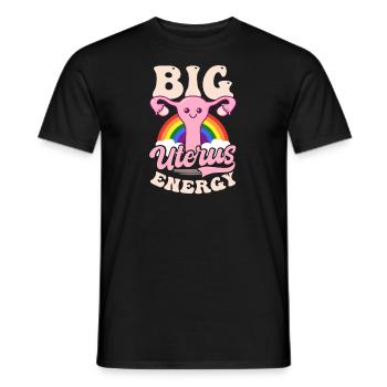 Roe v Wade Pro Choice Big Uterus Energy Arc-en-ciel - T-shirt homme - noir - Devant - AI Model Male 178 light (178cm)