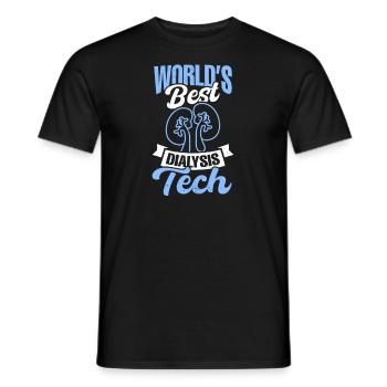 Dialysis Tech Worlds Best Dialysis Tech - Men's T-Shirt - black - Front - AI Model Male 178 light (178cm)
