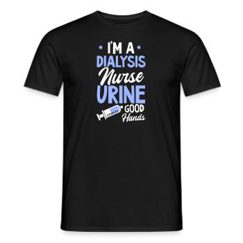 Dialysis Tech Urine Good Hands - Men's T-Shirt - black - Front - AI Model Male 178 light (178cm)