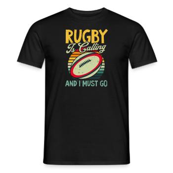 Rugby Vintage Calling muss weg - Männer T-Shirt - Schwarz - Vorne - AI Model Male 178 light (178cm)