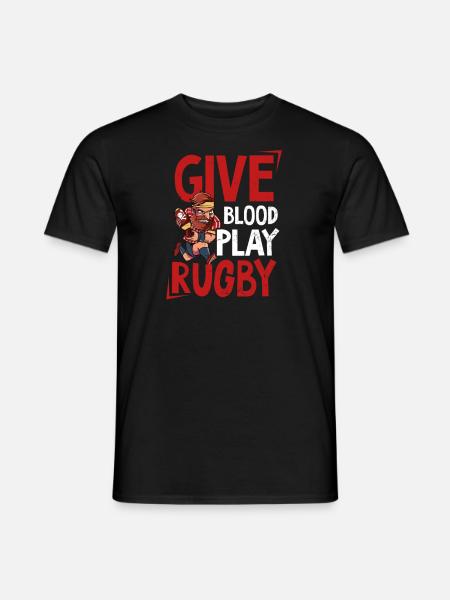 Rugby Blood Play Rugby - Men's T-Shirt - black