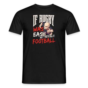 Rugby Rugby war einfacher Fußball - Männer T-Shirt - Schwarz - Vorne - AI Model Male 178 light (178cm)