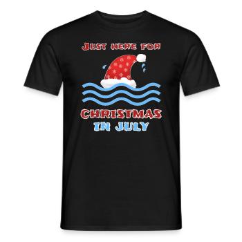 Christmas in July - Men's T-Shirt - black - Front - AI Model Male 178 light (178cm)