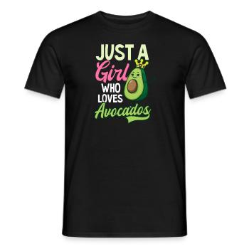 Avocado Girl Who Loves Avocado - Men's T-Shirt - black - Front - AI Model Male 178 light (178cm)