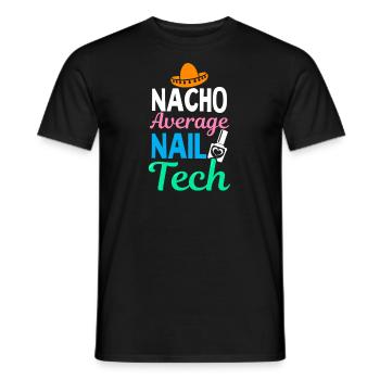 Nail Tech Nacho Moyenne Nail Tech Cinco De Mayo - T-shirt homme - noir - Devant - AI Model Male 178 light (178cm)