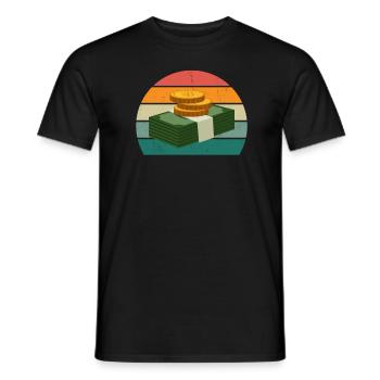 Zaster Moneten Notes Coin Money Virtual Money - Men's T-Shirt - black - Front - AI Model Male 178 light (178cm)