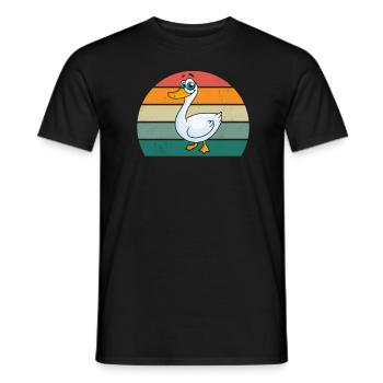 Gänse Vogel Weihnachtsgans Fliegen Vögel Gans - Männer T-Shirt - Schwarz - Vorne - AI Model Male 178 light (178cm)