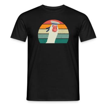 Gänse Vogel Weihnachtsgans Fliegen Vögel Gans - Männer T-Shirt - Schwarz - Vorne - AI Model Male 178 light (178cm)