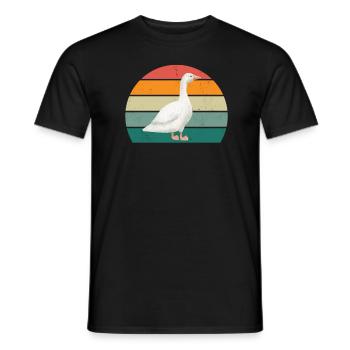 Gänse Vogel Weihnachtsgans Fliegen Vögel Gans - Männer T-Shirt - Schwarz - Vorne - AI Model Male 178 light (178cm)