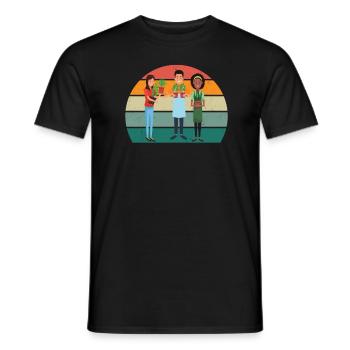 Gärtner Gärtnerin Hecke Rasen Rasenmähen Garten - Männer T-Shirt - Schwarz - Vorne - AI Model Male 178 light (178cm)