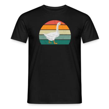 Gänse Vogel Weihnachtsgans Fliegen Vögel Gans - Männer T-Shirt - Schwarz - Vorne - AI Model Male 178 light (178cm)