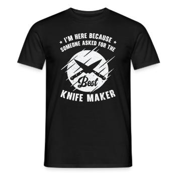Knifemaking Knife Making Bladesmith Smithing Knife - Men's T-Shirt - black - Front - AI Model Male 178 light (178cm)
