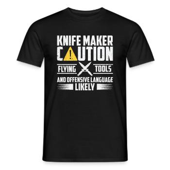 Knifemaking Knife Making Bladesmith Smithing Knife - Men's T-Shirt - black - Front - AI Model Male 178 light (178cm)