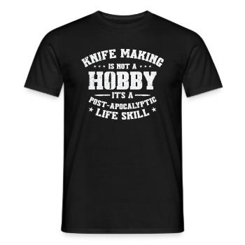 Knifemaking Knife Making Bladesmith Smithing Knife - Men's T-Shirt - black - Front - AI Model Male 178 light (178cm)