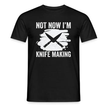 Knifemaking Knife Making Bladesmith Smithing Knife - Men's T-Shirt - black - Front - AI Model Male 178 light (178cm)