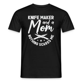 Messer Selbst Schmieden Damast Stahl Schmied - Männer T-Shirt - Schwarz - Vorne - AI Model Male 178 light (178cm)